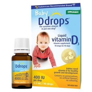 Baby Ddrops Liquid Vitamin D3 400 IU Drops